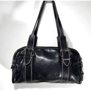 Fendi Black Leather Satchel/Shoulder Bag w/COA